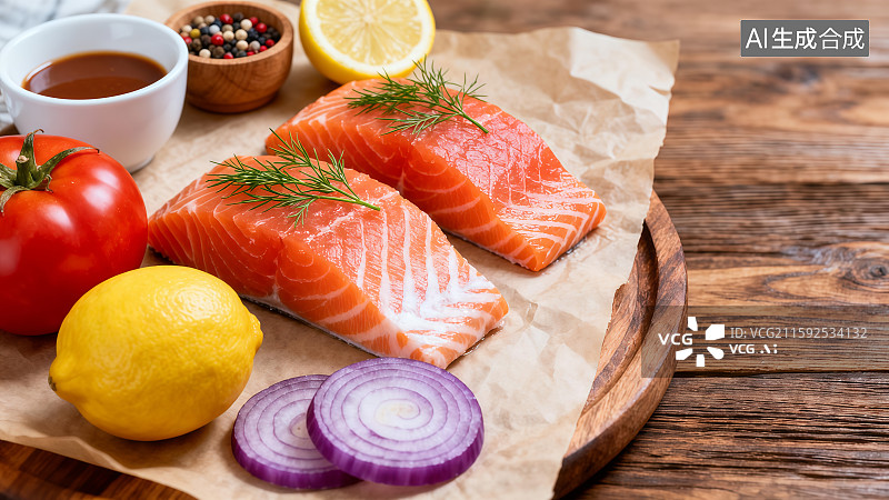 【AI数字艺术】三纹鱼美食静物特写图片素材