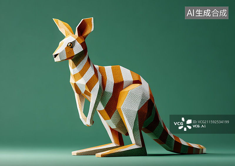 【AI数字艺术】一只卡通袋鼠图片素材