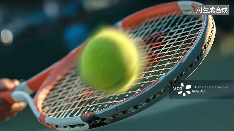 【AI数字艺术】跃动的网球瞬间图片素材