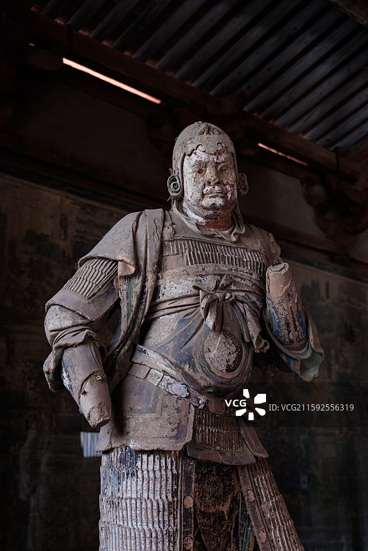 山西忻州繁峙县岩山寺金代塑像金刚图片素材