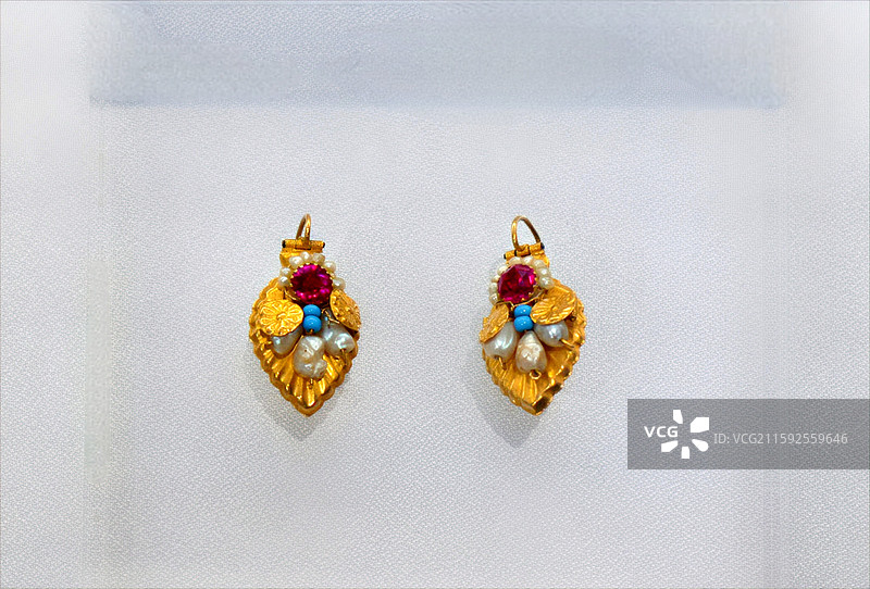 耳环 布哈拉犹太人 20世纪中叶 俄罗斯民族博物馆藏图片素材