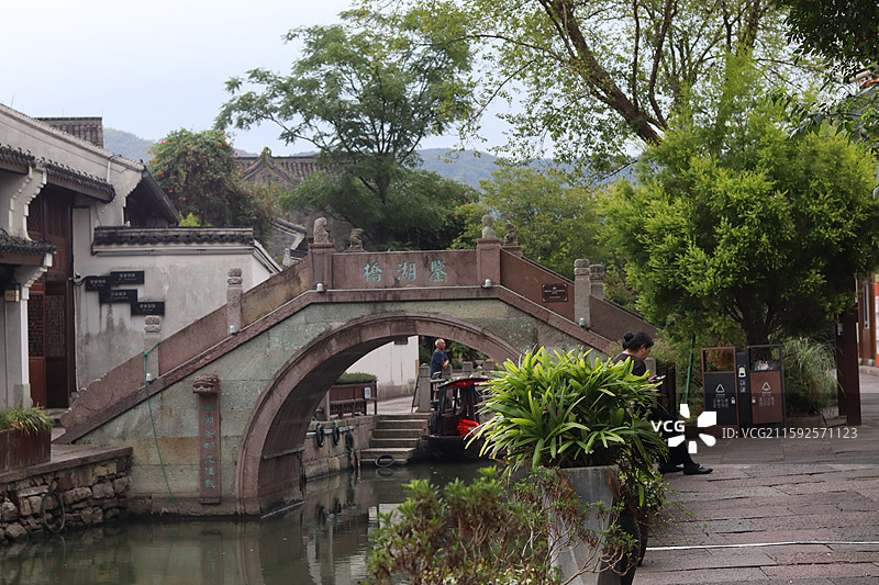 宁波东钱湖韩岭老街图片素材