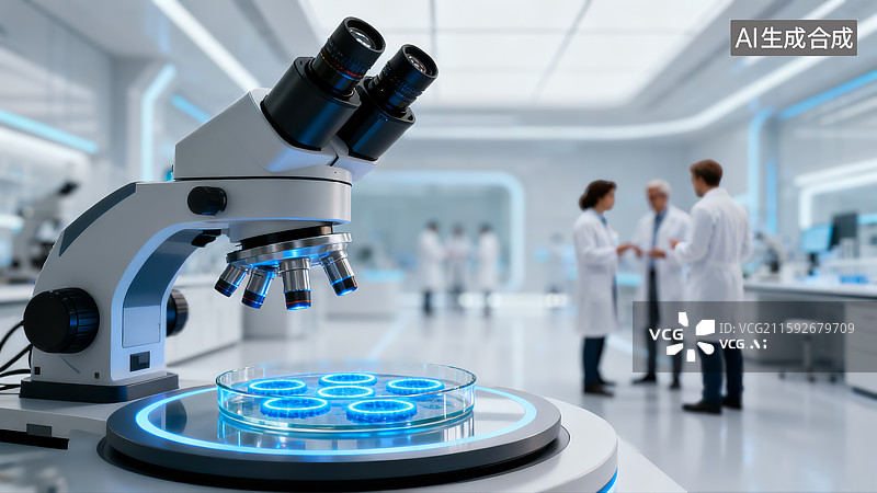 【AI数字艺术】生物科学，病毒，医疗研究，医疗设备图片素材