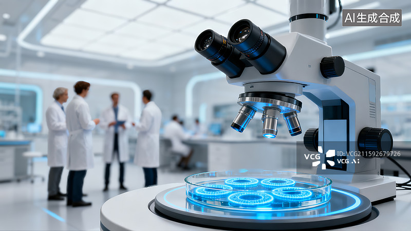 【AI数字艺术】生物科学，病毒，医疗研究，医疗设备图片素材