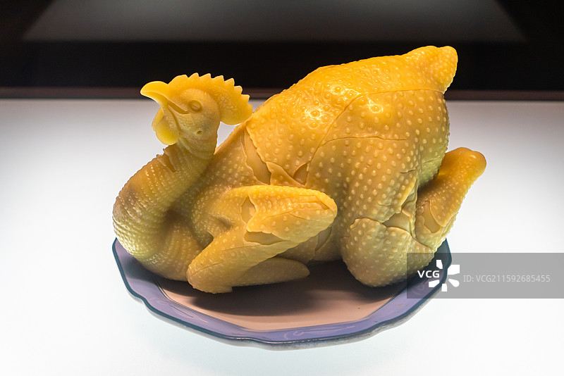 广东省博物馆广宁玉雕粤菜白切鸡图片素材