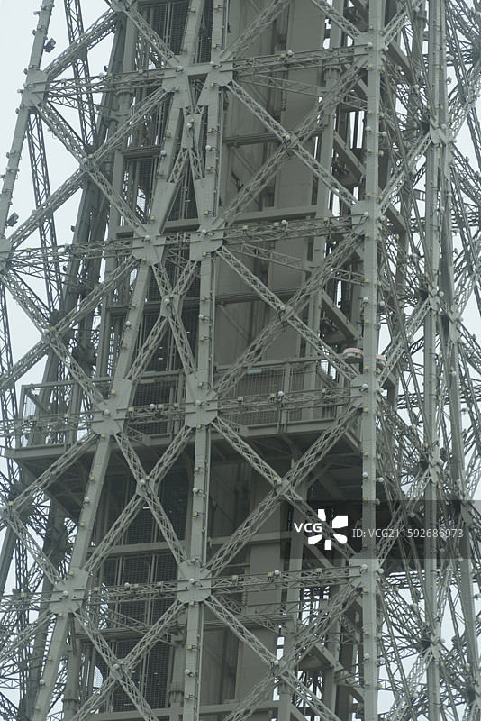 澳门巴黎人度假村巴黎铁塔远景外部景观特写图片素材