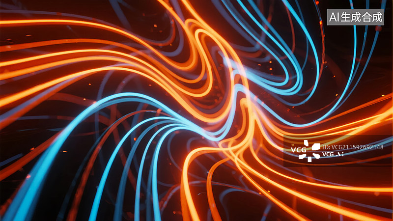 【AI数字艺术】光流交织的抽象动态图案图片素材