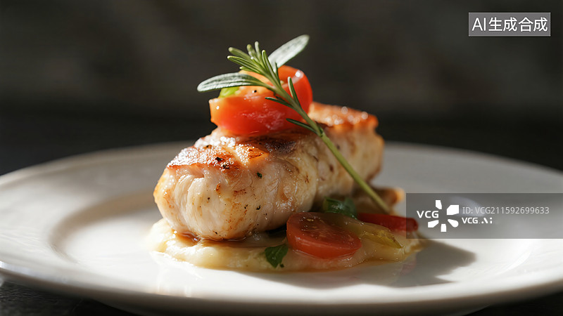 【AI数字艺术】味蕾的盛宴：精致料理的艺术图片素材