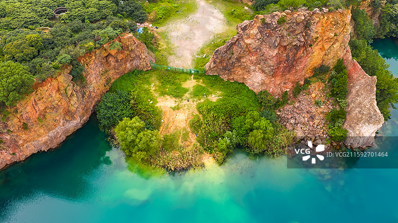 整治后的大阳山翡翠湖图片素材