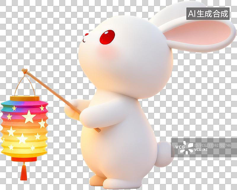 【AI数字艺术】3D卡通风格可爱的兔子图片素材