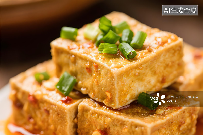 【AI数字艺术】香辣诱人的家常豆腐臭豆腐图片素材