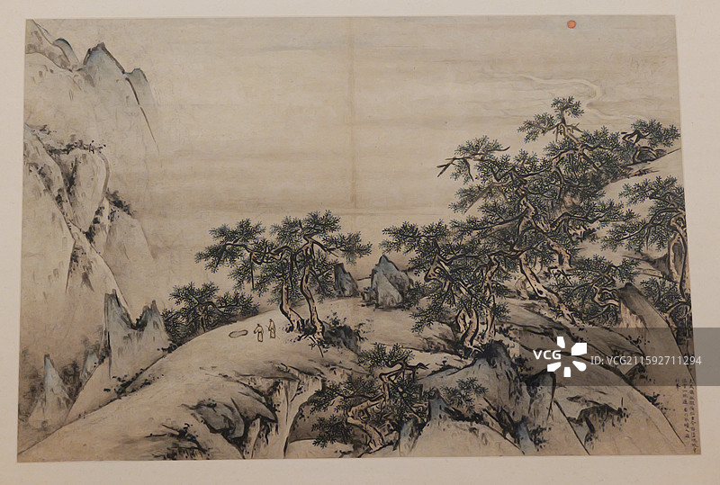 明 王履 华山图册 上海博物馆藏图片素材