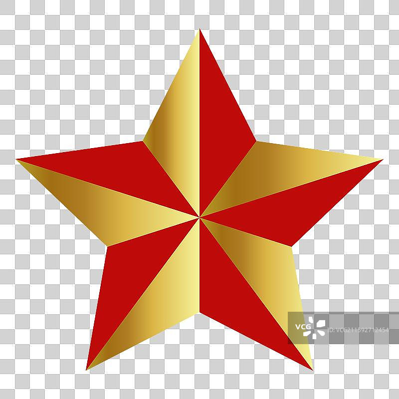 红色五角星矢量设计元素素材图片素材