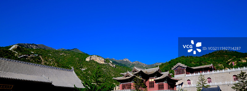 北岳恒山，步云路寺庙建筑群图片素材