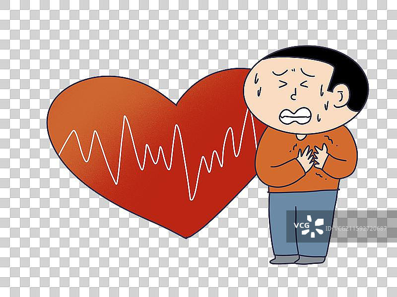 心律失常，心脏病人物图片素材