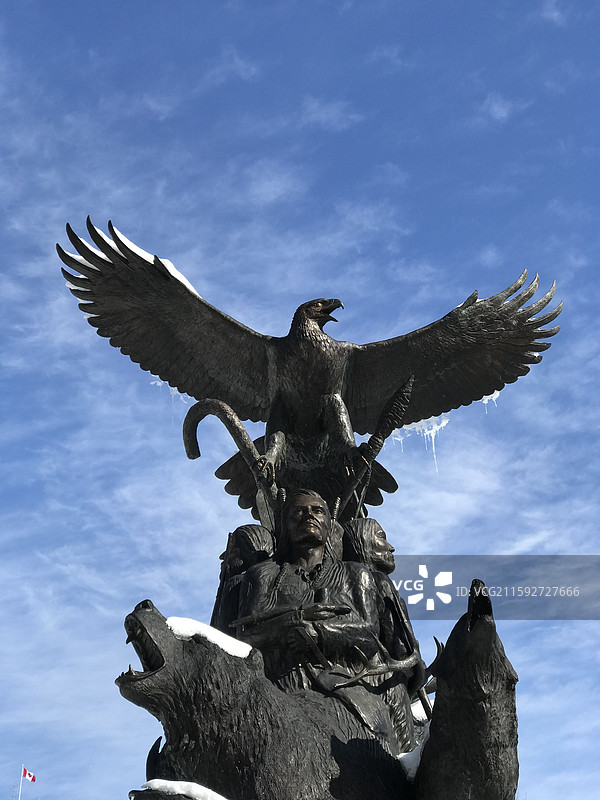 渥太华北美原住民文化雕像图片素材