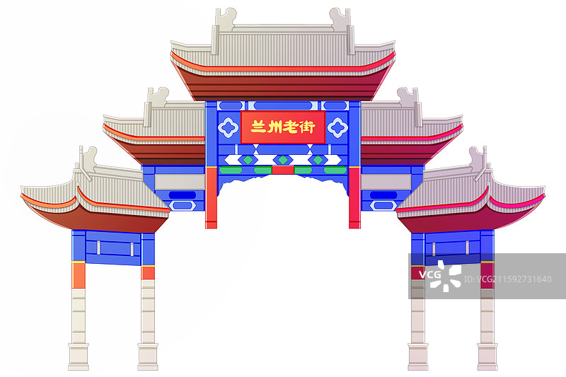 甘肃兰州老街图片素材