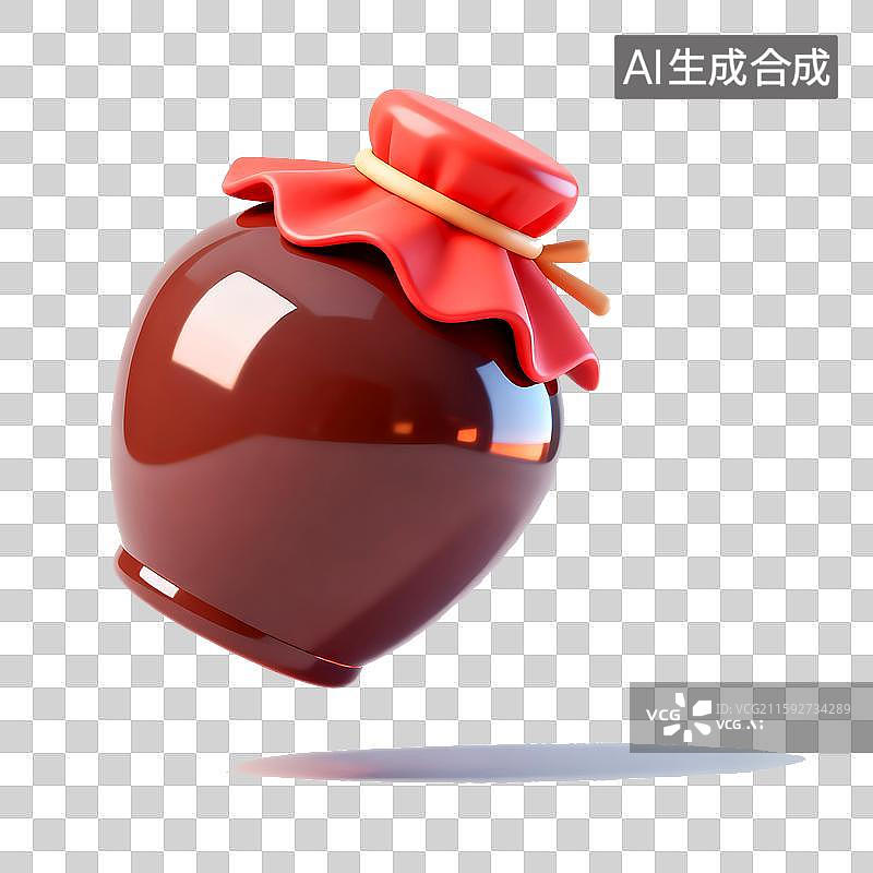 【AI数字艺术】一坛陈年老酒三维图形免扣元素图片素材