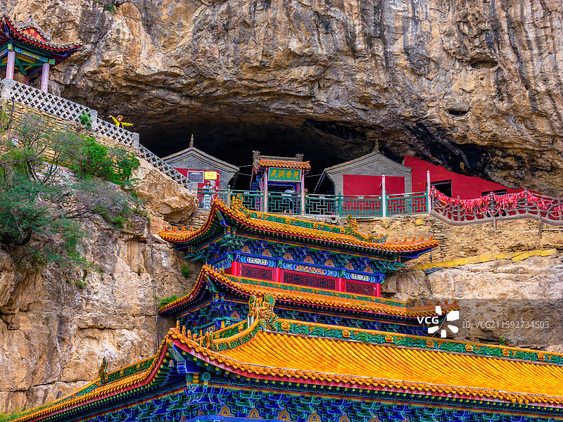 灵石石膏山航拍图片素材