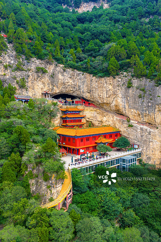 灵石石膏山航拍图片素材