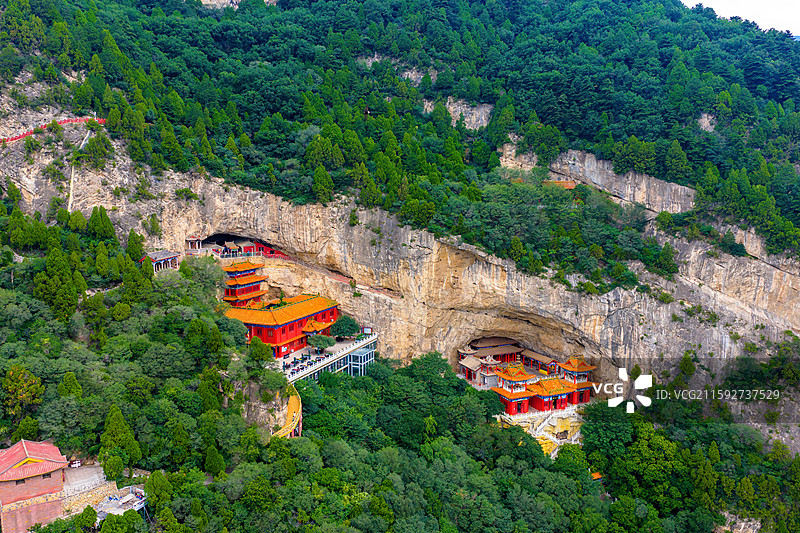 灵石石膏山航拍图片素材