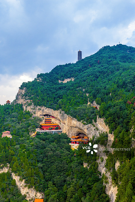 灵石石膏山航拍图片素材