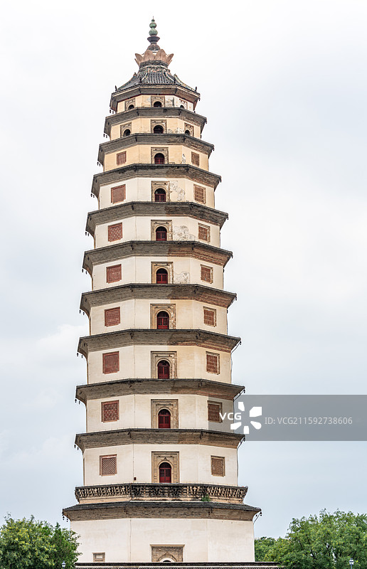 河北保定定州定县开元寺塔中华第一塔石塔建筑特写镜头图片素材
