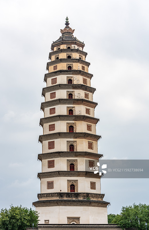 河北保定定州定县开元寺塔中华第一塔石塔建筑特写镜头图片素材
