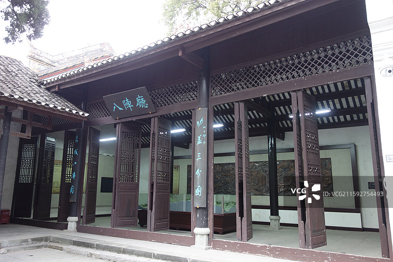 重庆市奉节县长江三峡瞿塘峡白帝城白帝庙：八阵厅图片素材