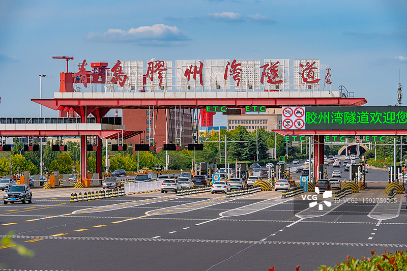 青岛胶州湾隧道图片素材