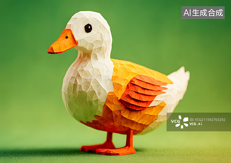 【AI数字艺术】一只卡通小鸭子图片素材