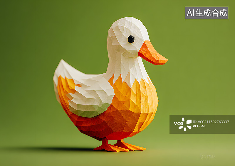 【AI数字艺术】一只卡通小鸭子图片素材