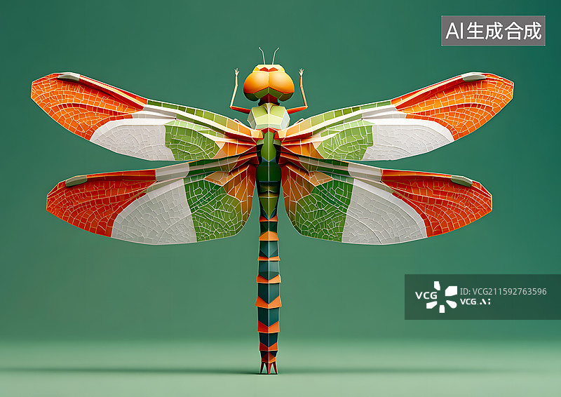 【AI数字艺术】一只卡通小蜻蜓图片素材