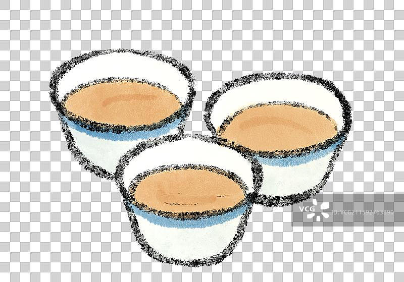 潮汕美食插画-功夫茶图片素材