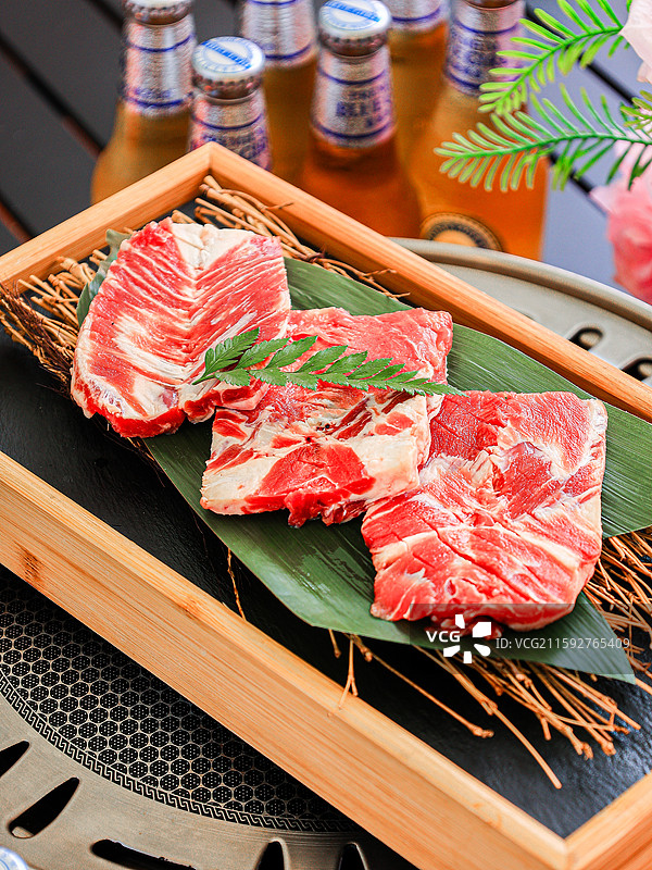 安格斯牛肋条烤肉菜品图片素材