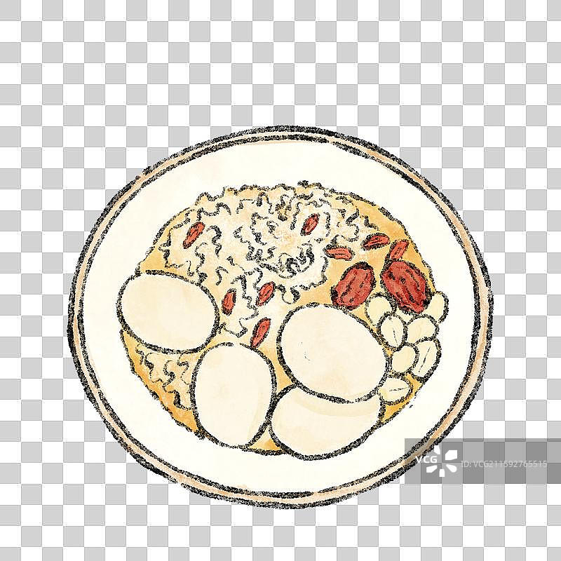 潮汕美食插画-鸭母捻图片素材