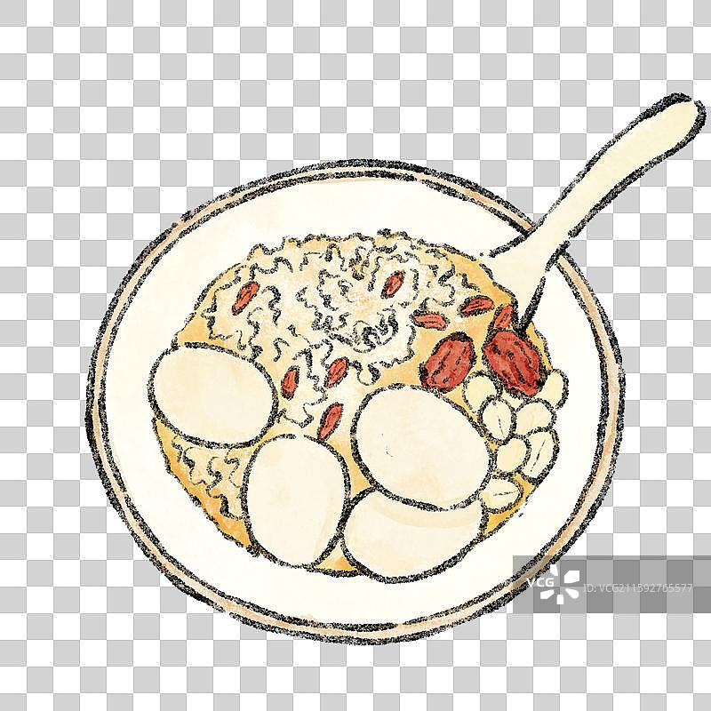 潮汕美食插画-鸭母捻图片素材