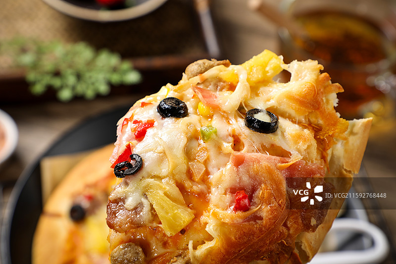 经典意式培根披萨图片素材