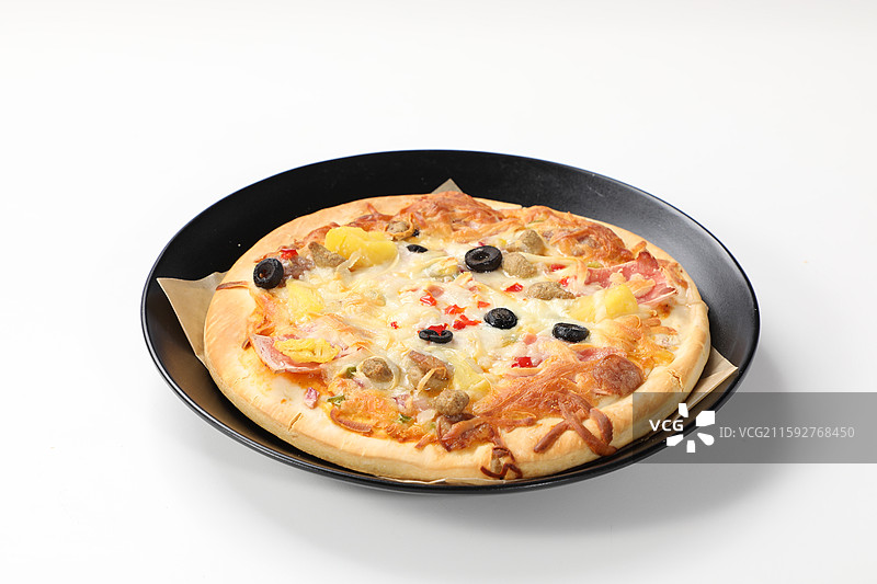 经典意式培根披萨图片素材