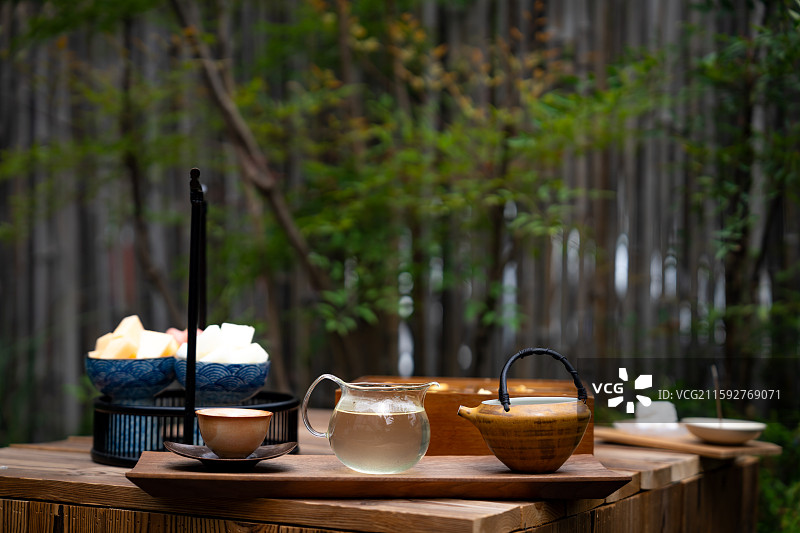 喝茶茶点图片素材