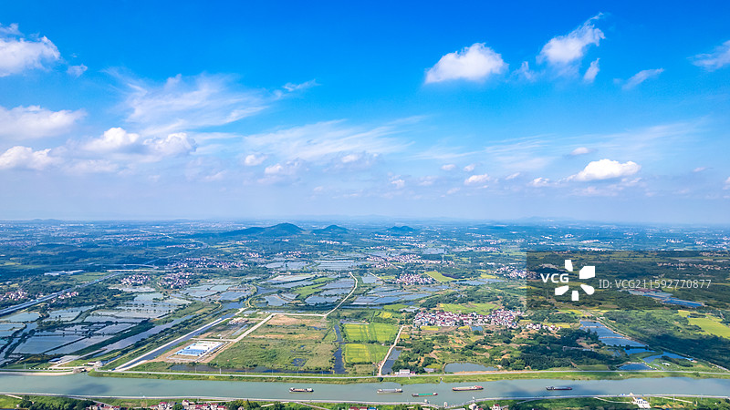 高淳万亩蟹塘养殖图片素材