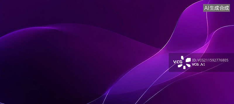 【AI数字艺术】紫色抽象波浪背景图片素材