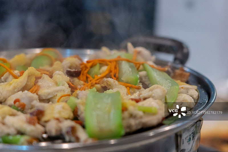 厨房餐饮美味家常菜之干蒸鸡图片素材