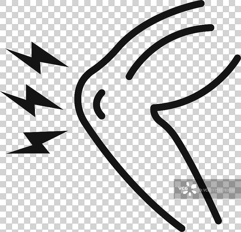 急性膝关节疼痛标志轮廓图片素材