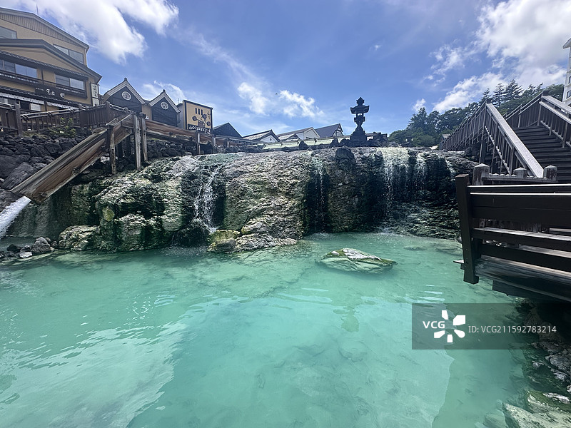 日本群马县草津温泉图片素材