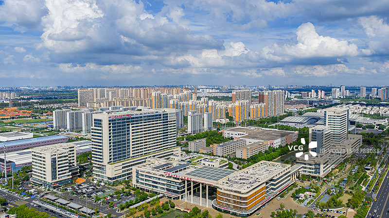 昆山第一人民医院航拍 · 东部医疗中心暨昆山市三级甲等医院地标图片素材