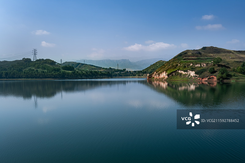 西宁湟中大石门水库图片素材
