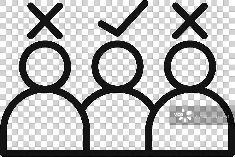 候选人标志轮廓图片素材