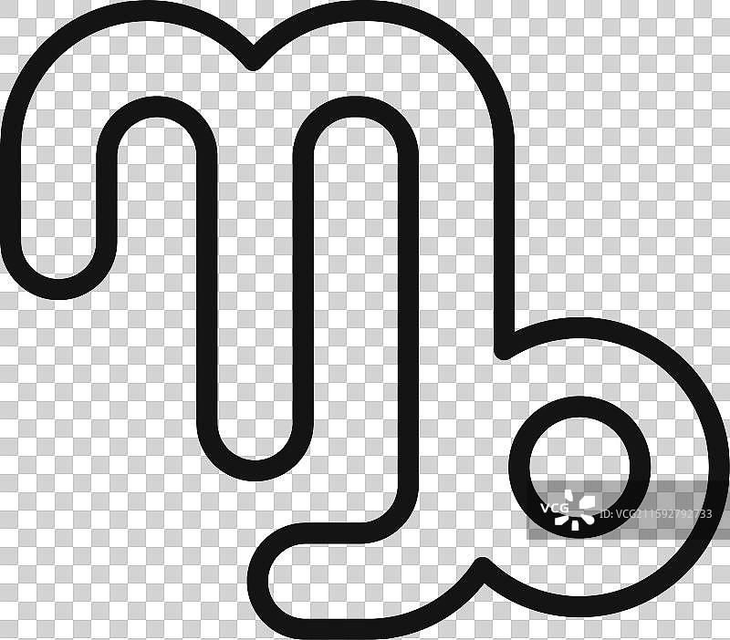 摩羯座星座标志轮廓图片素材