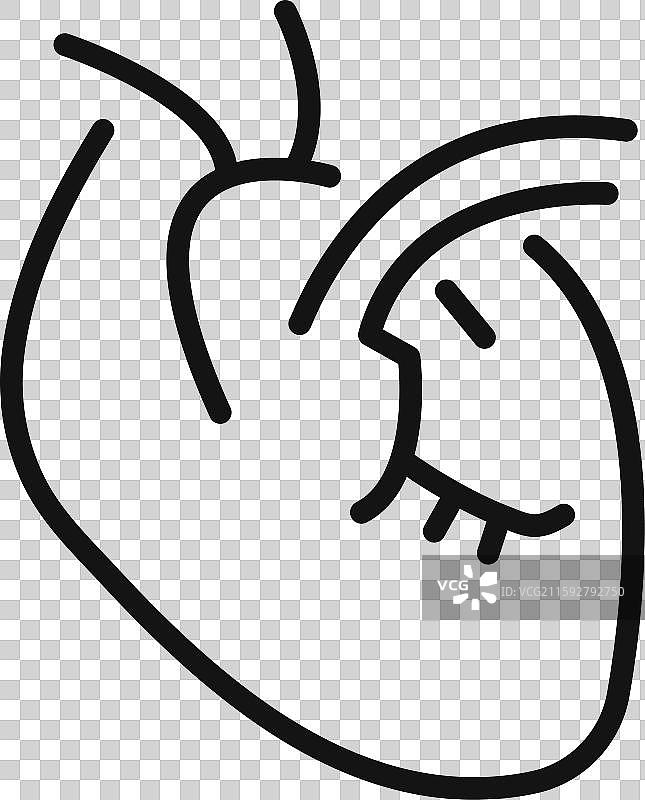 心脏病学标志轮廓图片素材